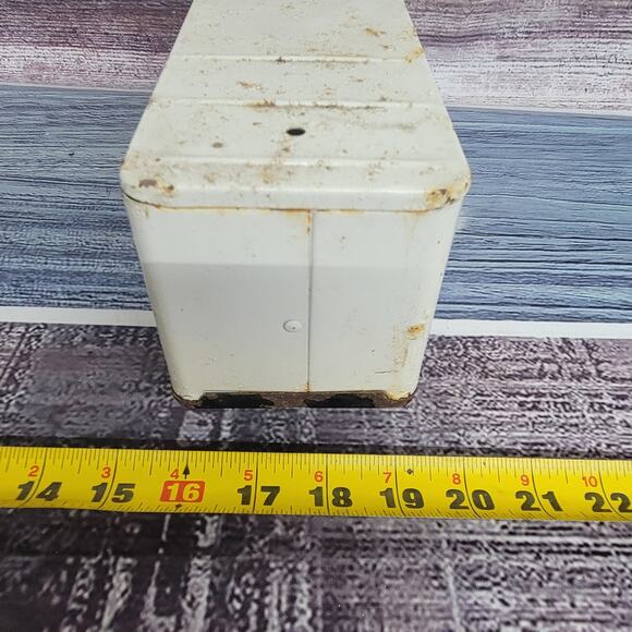 Vintage Nylint pressed steel Schoeps ice cream semi trailer white and orange - Picture 6 of 15